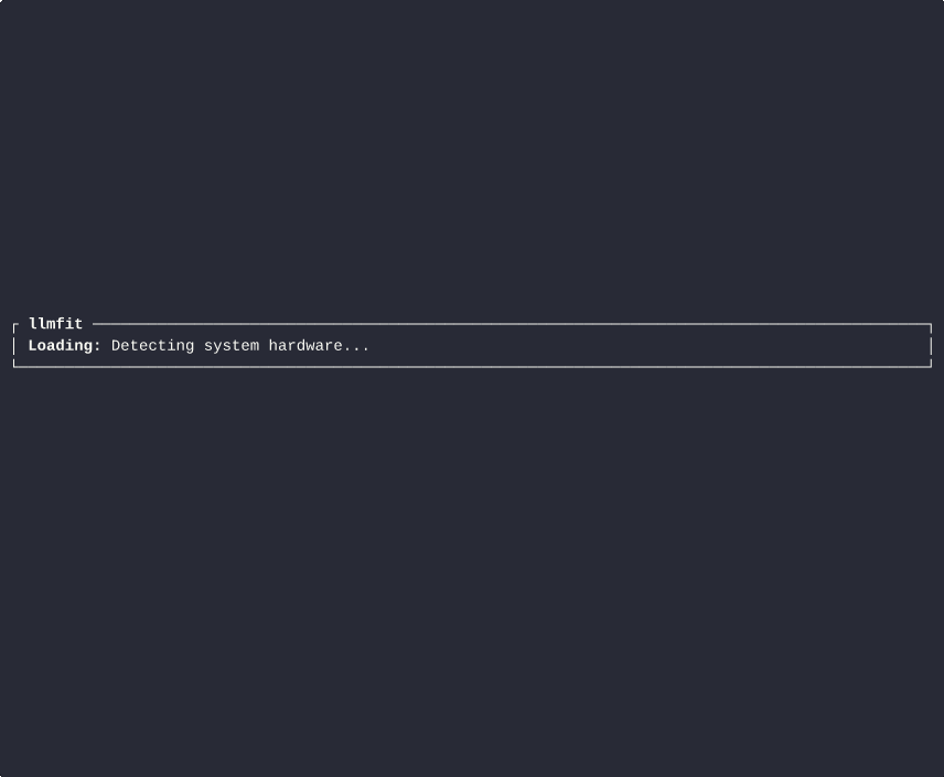 LLMFit terminal interface